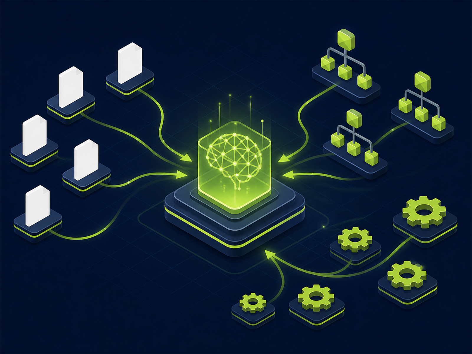 Your company documents, org chart, and initiatives flowing into AIONSITE's AI core